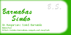 barnabas simko business card